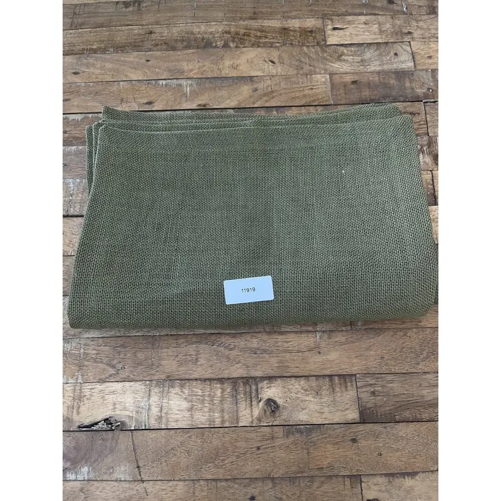 Olive Green Textured Burlap Jute Placemats Set of 4 20